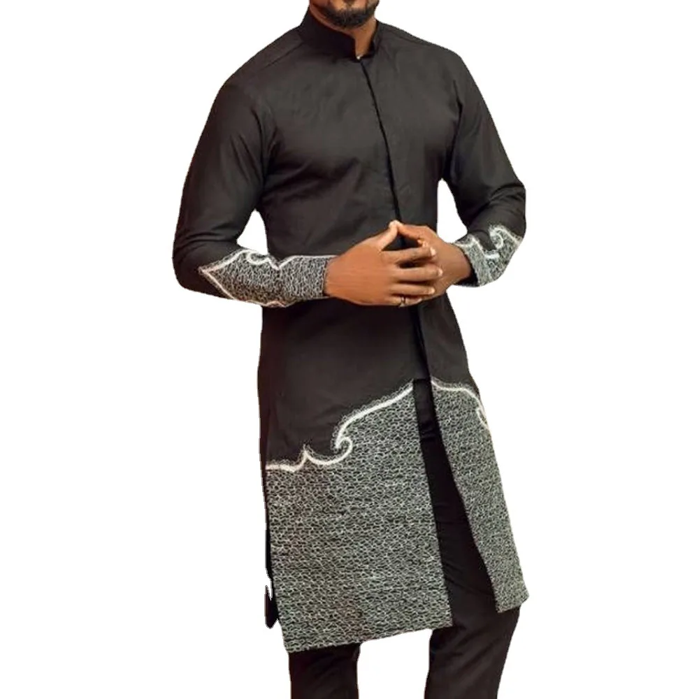 African Clothing For Man Long Sleeve Embroidered Oversized Shirt Retro Men's Social Blouse 2022 Summer Fall  Men's Shirt (M-4XL)