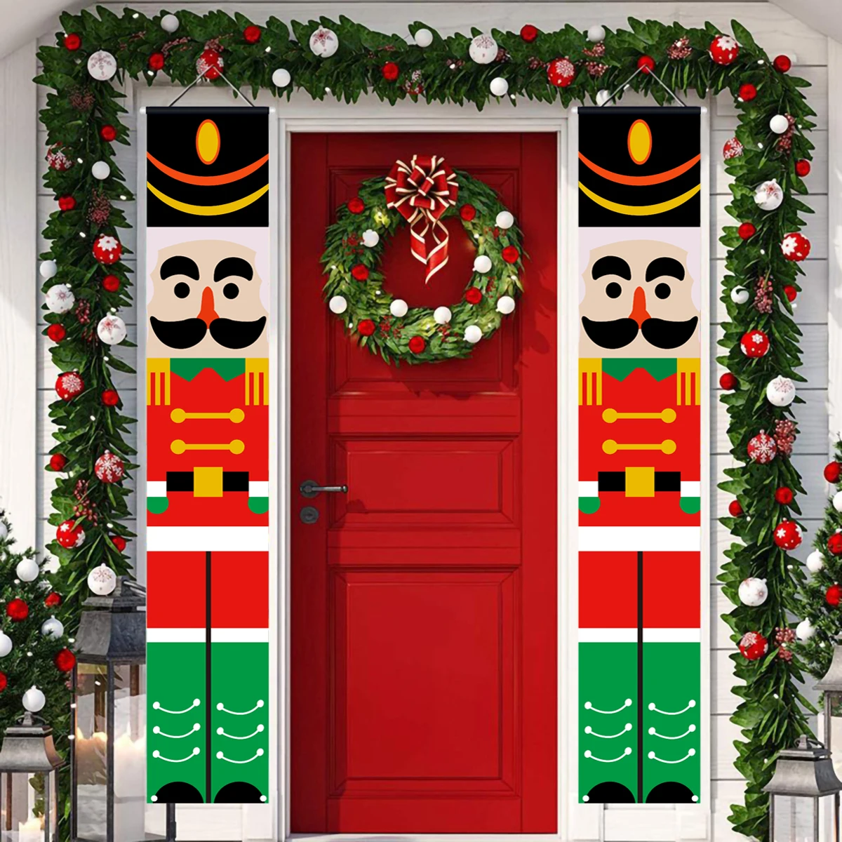 

Christmas Nutcracker Soldier Banner Merry Christmas Decoration For Home Outdoor Door Decor 2022 Xmas Navidad Happy New Year 2023