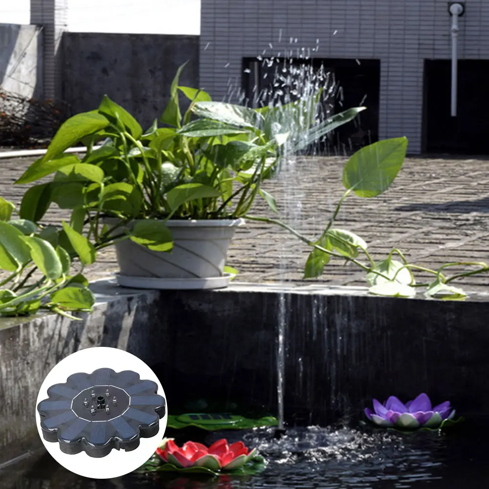 

Solar Water Fountain Park Easy Install Backyard For Bird Bath 16cm Garden Flower Shaped Outdoor Clearance Pond Multifunction