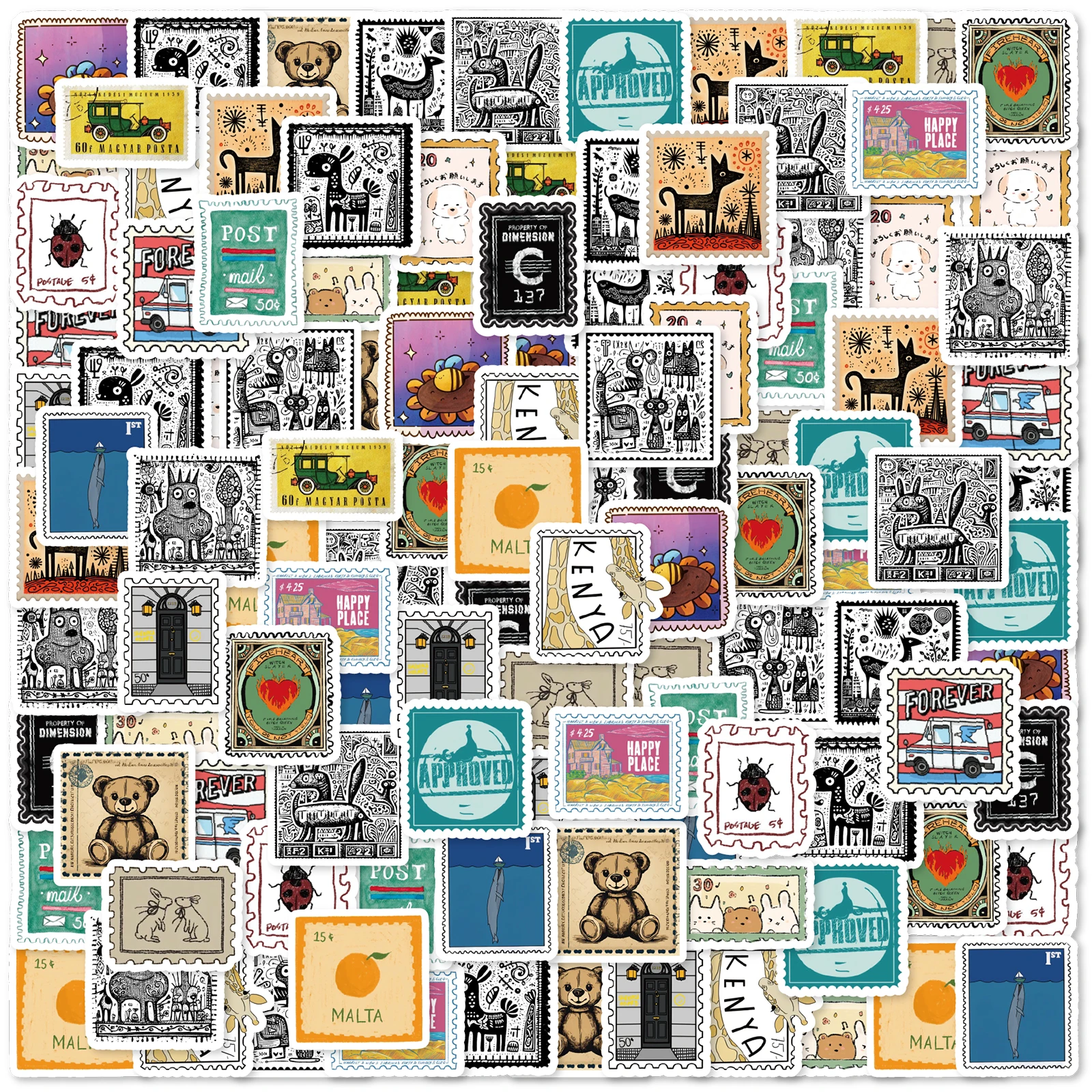 46 Шт. Изысканные Водонепроницаемые Наклейки Из ПВХ Для Украшения Ноутбука