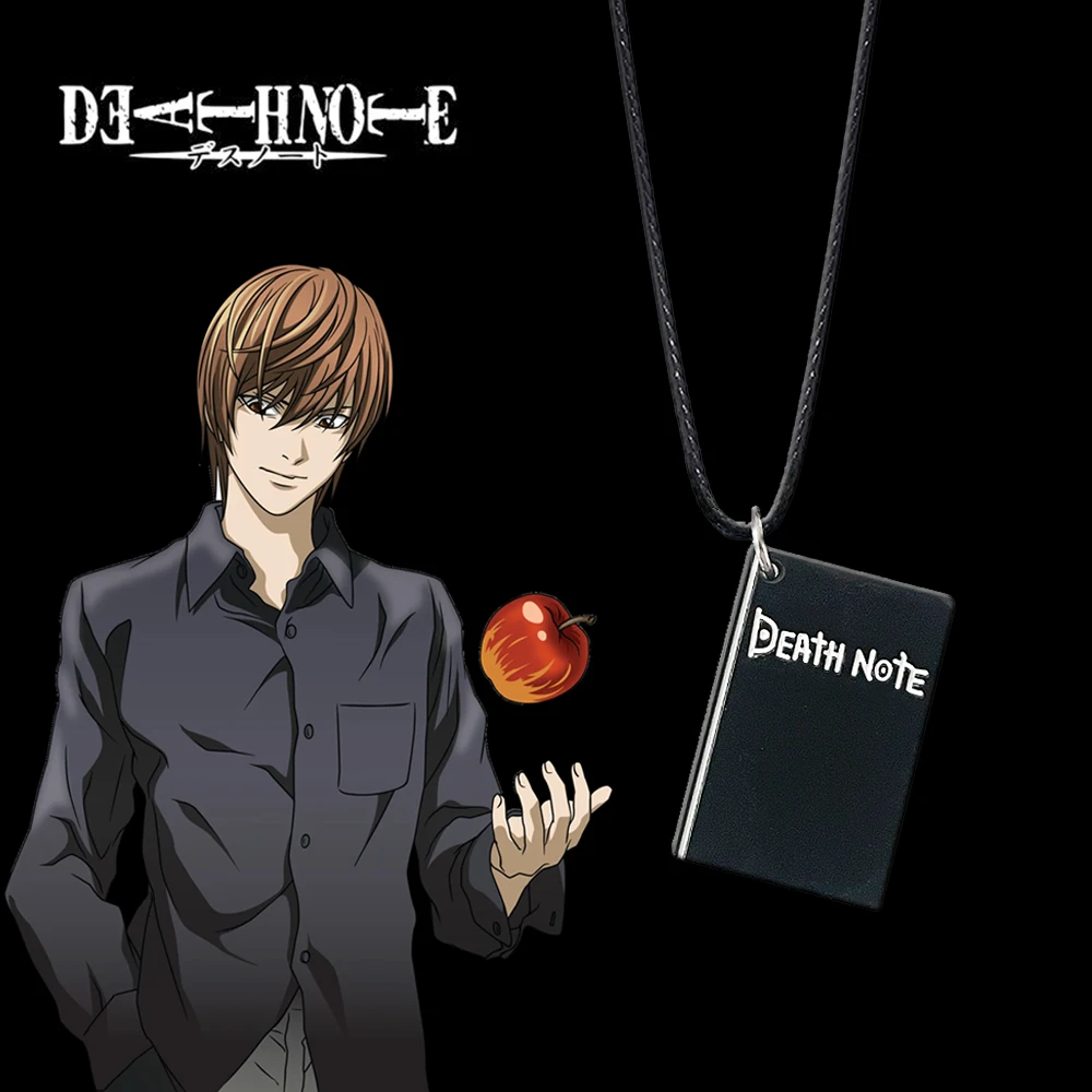 Anime Death Note Black Book Pendant Necklace Yagami Light Cosplay Necklace for Women Men Jewelry Accessories Gift