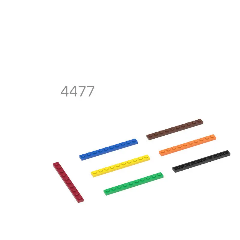 Совместимые детали MOC 61 шт. пластина 4477 и 80217 1x10 строительные блоки кирпичи сделай