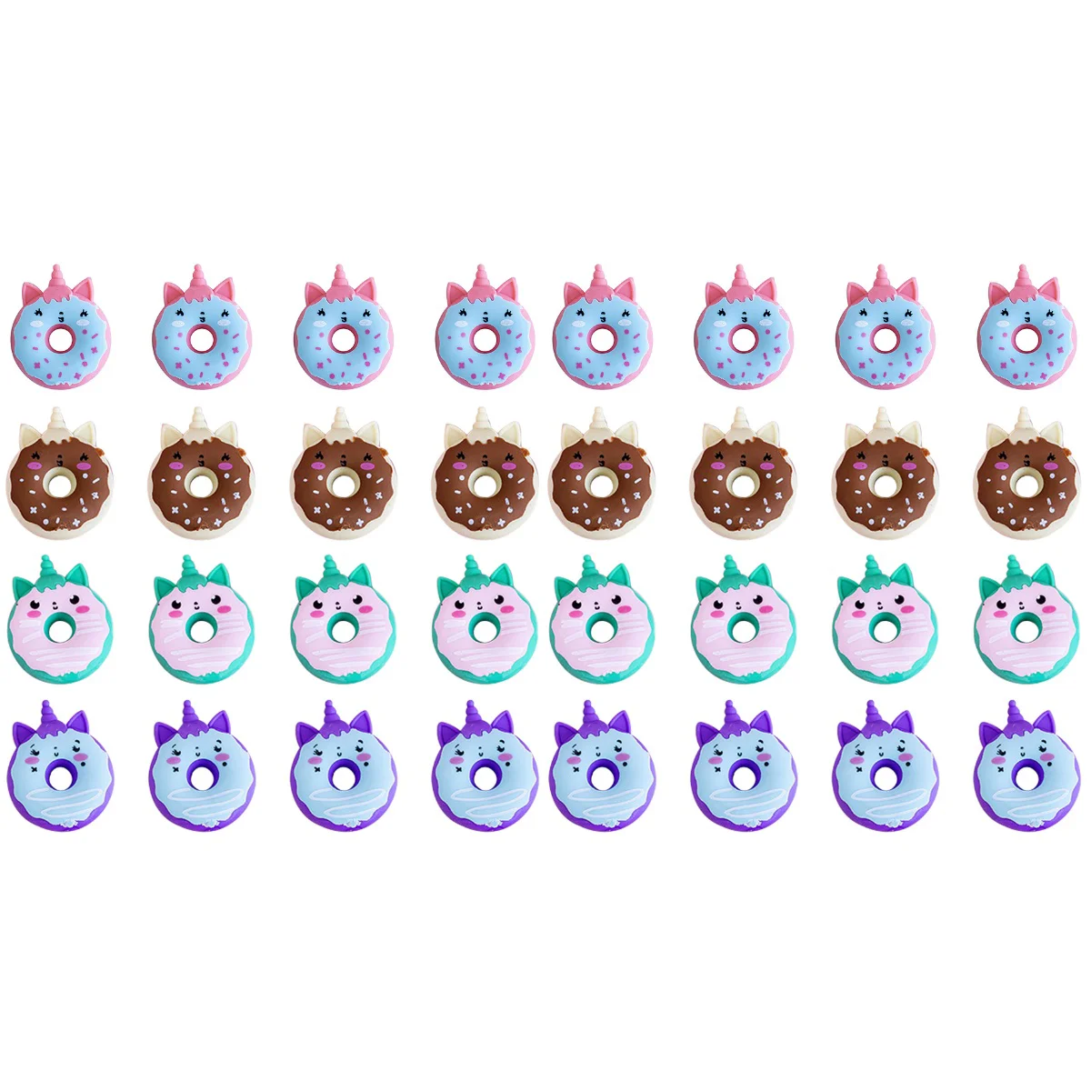 

Erasers Rubber Erasercute Kids Stationeryparty Flexible Supplies Donut Student Office Giftanimal Novelty Soft Artist Students