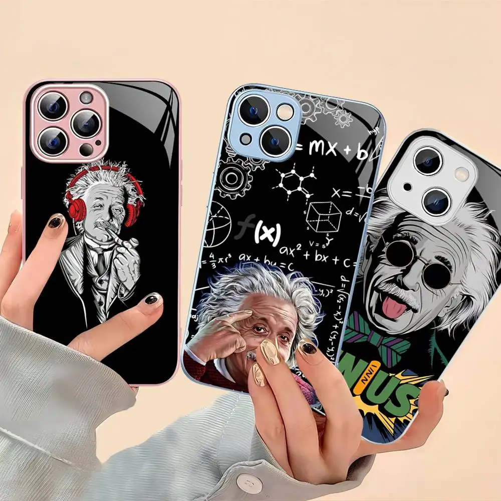 Фото Знаменитое закаленное стекло Physicist E-EinsteinS для Iphone 14 13 12 11 Pro Mini XS MAX 14Plus X XS XR Fundas №5