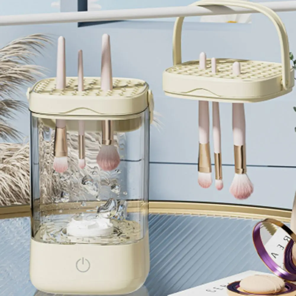 Автоматический электрический очиститель кистей для макияжа 3 в 1 5 В сушилка