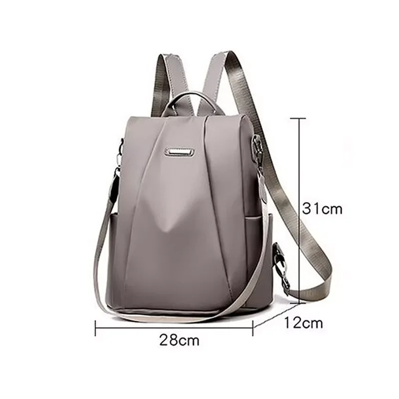 Anti-theft Backpack Waterproof Fabric Large Female Shoulder Bag Oxford Large Capacity Simple Style Casual Mochila Travel
