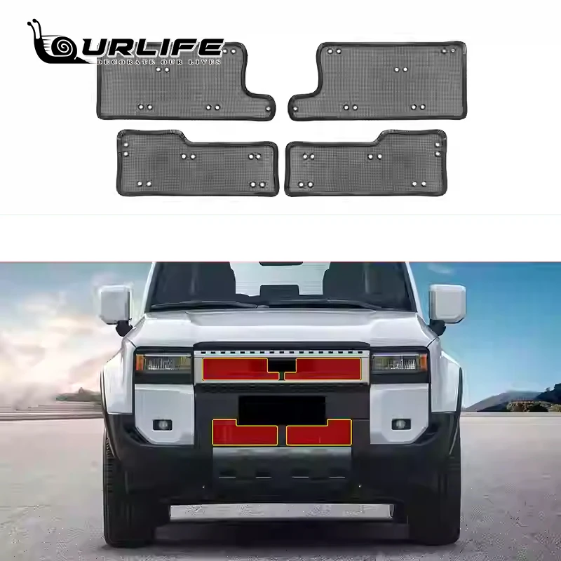 

Для Toyota Land Cruiser 250 Prado LC250 2024 2025 сетка для экранирования средних насекомых, вставка передней решетки, сетка от комаров и пыли