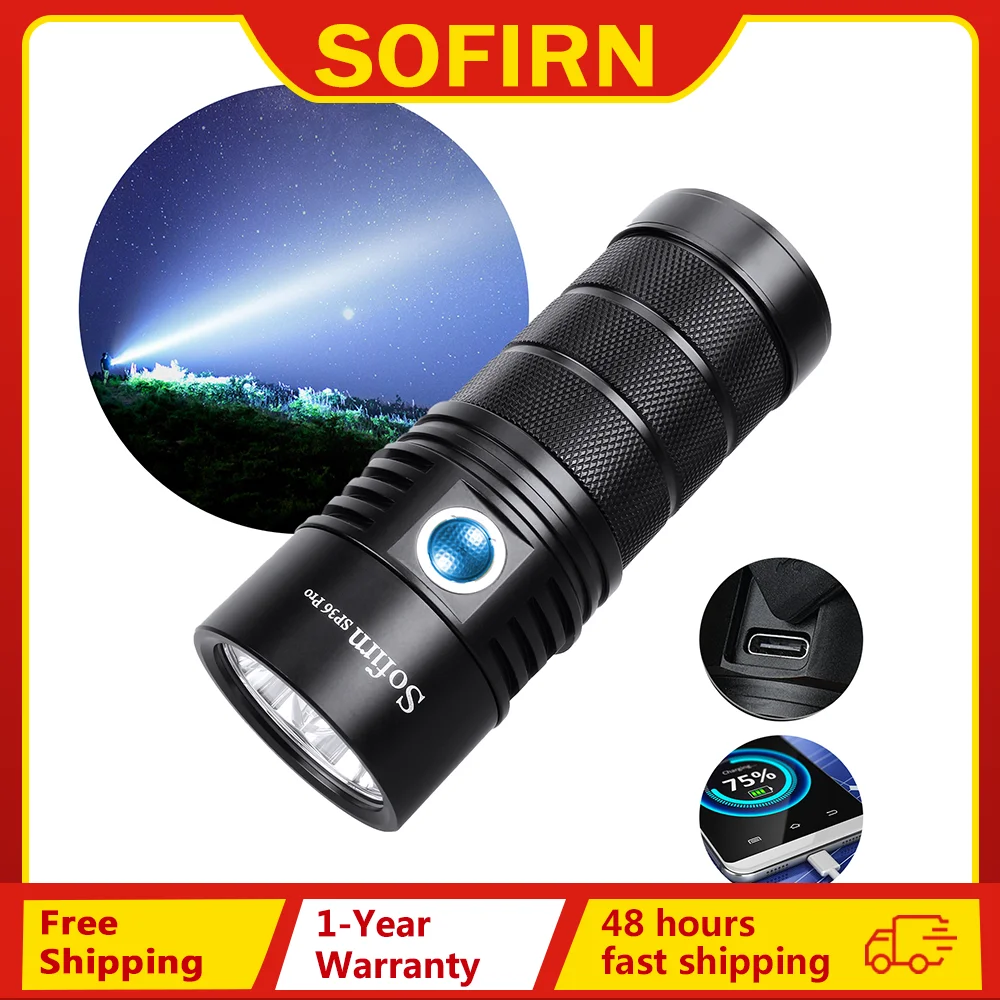 Sofirn SP36 Pro 8000 лм фонарик холодного белого света
