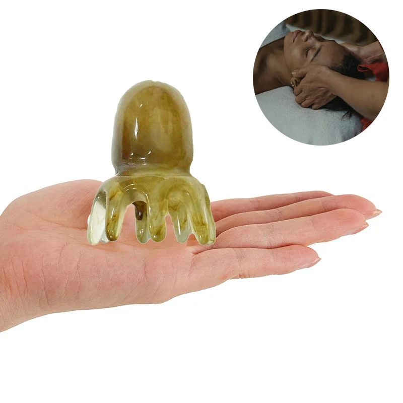 Смола расческа в виде осьминога массажер для головы меридиан соскабливание