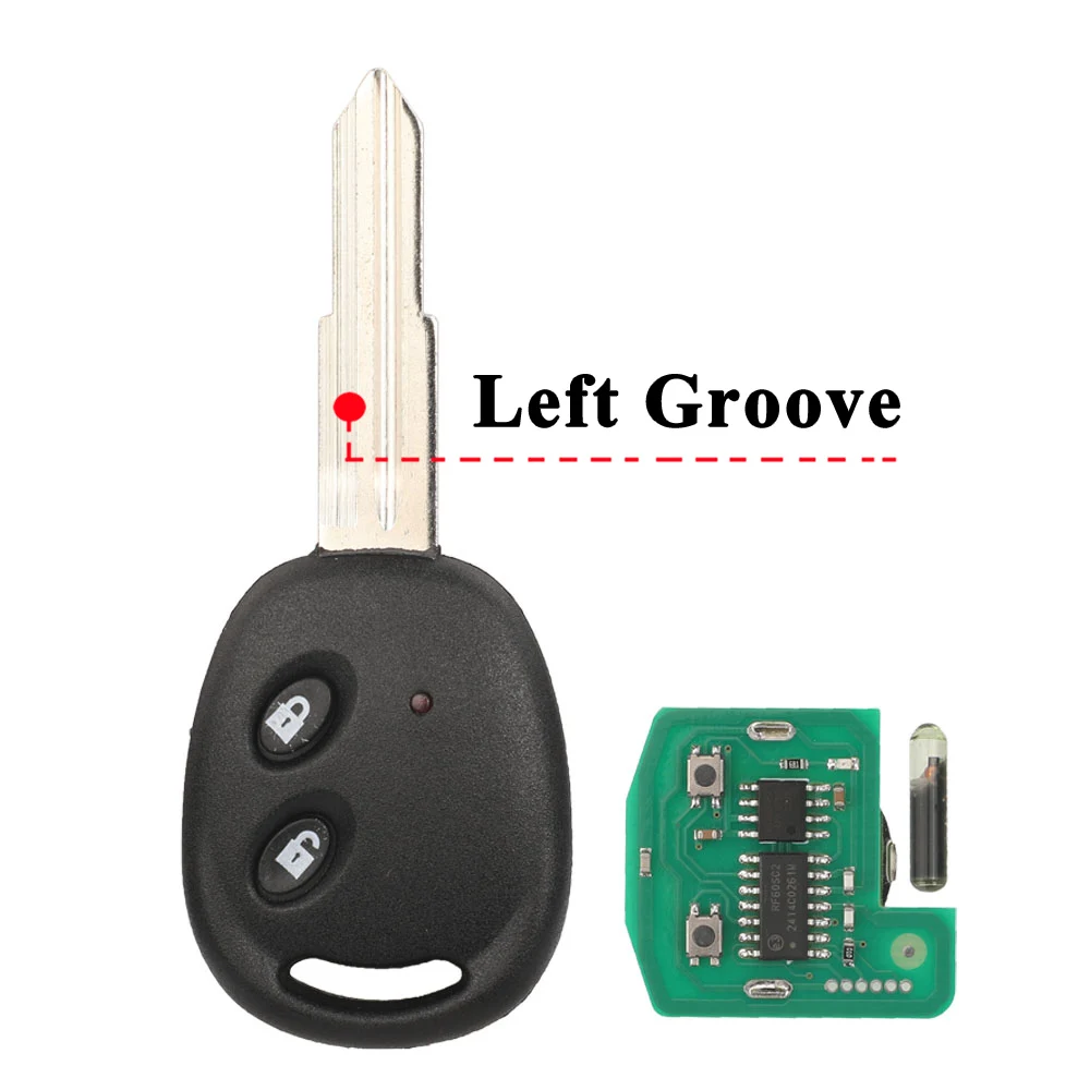 

Jingyuqin 433 НГц FSK ID48 чип дистанционный автомобильный ключ RK940EUT для Chevrolet Aveo Daewoo Spark Matiz 2 кнопки ключи управления брелок