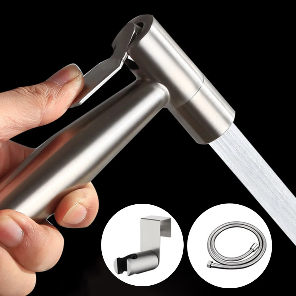 

Портативный Туалет Биде Нержавеющая сталь опрыскиватель ручной патрубок для биде комплект Ванная комната ручной опрыскиватель Насадки дл...