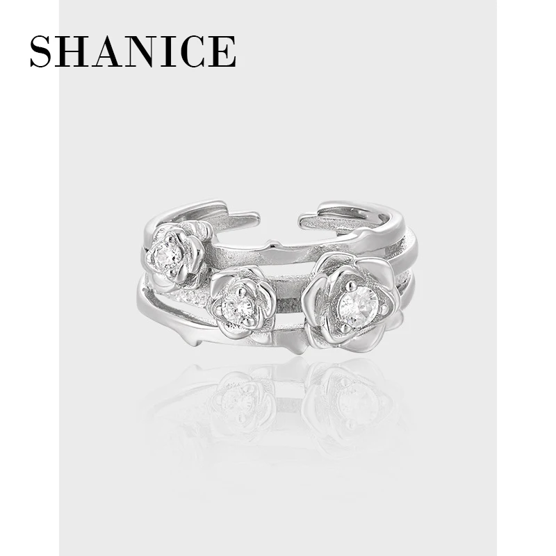 

SHANICE Small group personality multi-layer lines light luxury temperament rose series inlaid with zircon S925 sterling silver r