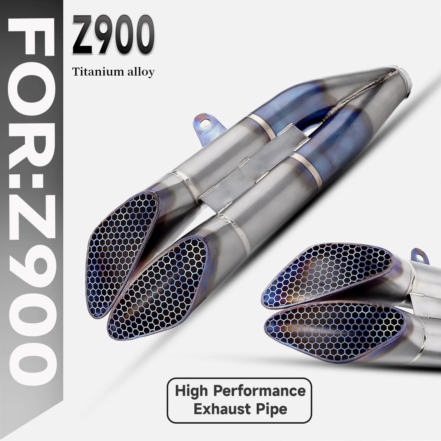 Фото Выхлопная система для мотоцикла Z900 из титанового сплава, модифицированный глушитель DYNAMIC-GP Honeycomb, оригинальный размер, для Ninja Z900 Z 900 №1