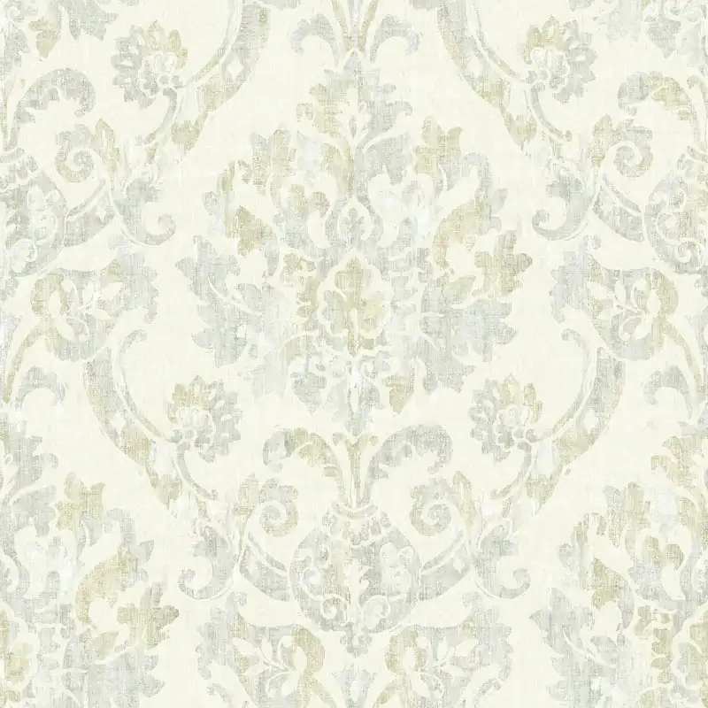 

Walls Decor Shasta Grey Damask Wallpaper