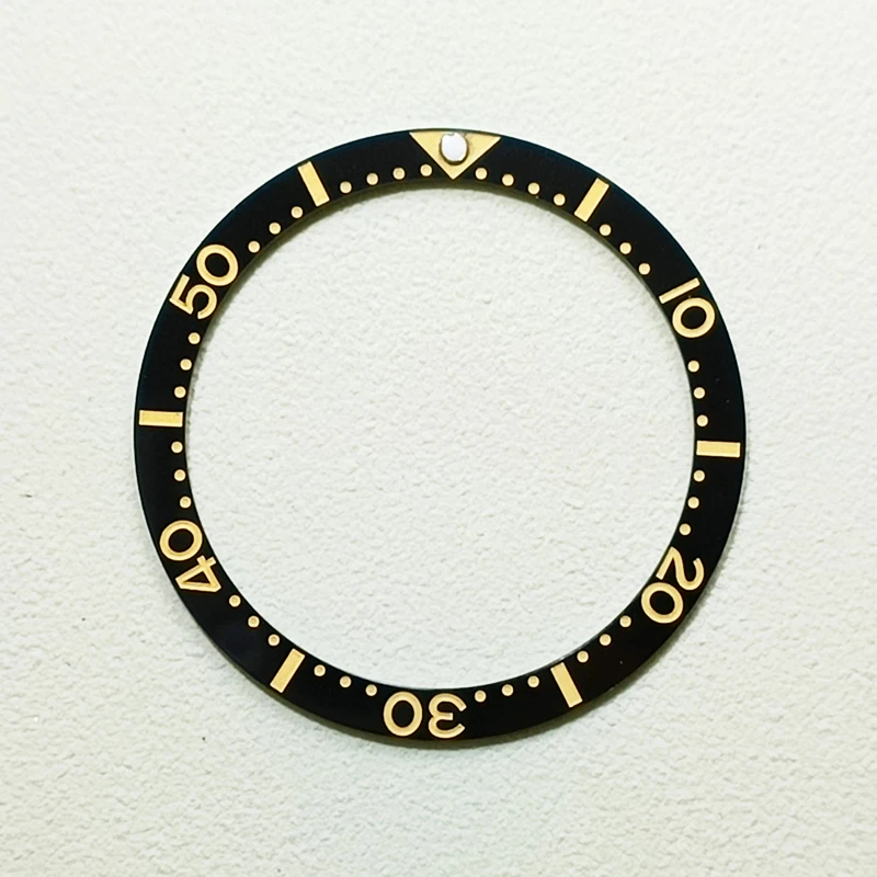 38mmx31.5mm Flat Bezel Ceramic Bezel Insert Fits SKX007 SKX009 SRPD Watch Case GMT Style Ring NH35 NH36 Movement Men Watch Gifts