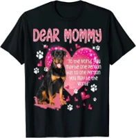 women funny rottweiler dear mommy rottie dog lover t shirt