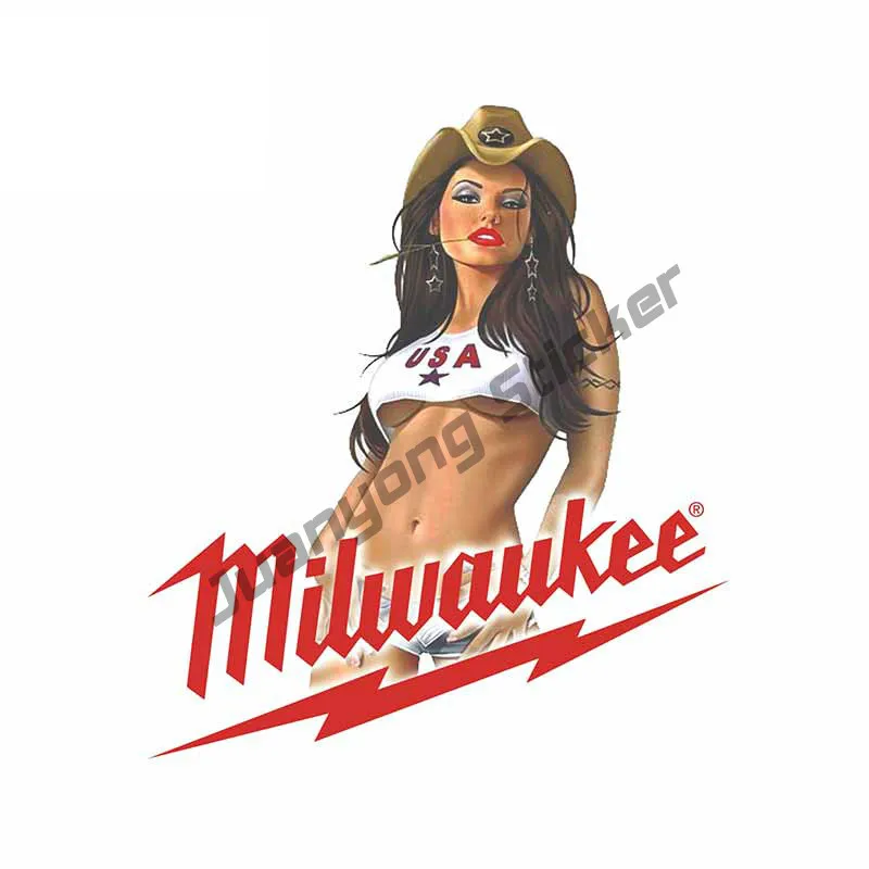 

Hard Rock Sexy Milwaukee Waterproof Car Stickers Fine Vinyl Decals Laptop Bumper Auto Sunscreen JDM Car Accessories KK13*11cm