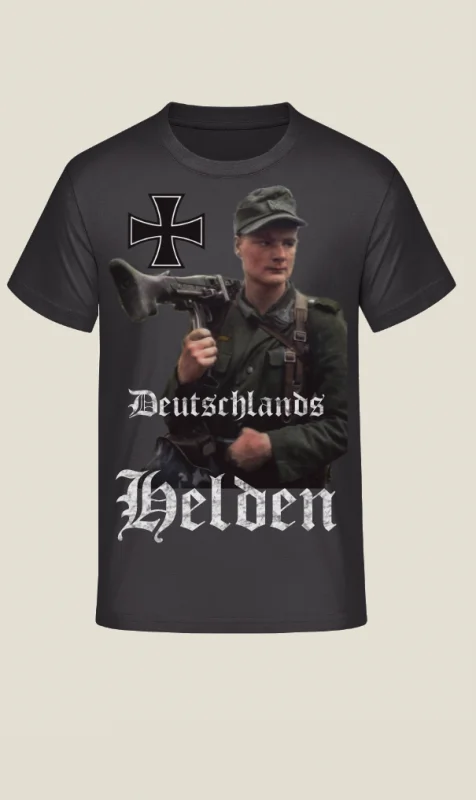 

Wehrmacht Soldier Machine Gunner T-Shirt. Summer Cotton Short Sleeve O-Neck Mens T Shirt New S-3XL