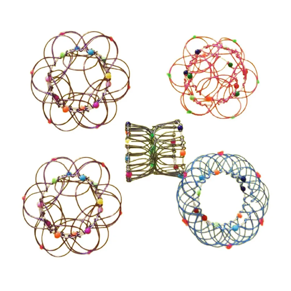 

Adult Children Anti-stress Toy Mandala Decompression Toy Variety Flower Basket Thirty-six Softened Steel Ring Fidget Toy Gifts