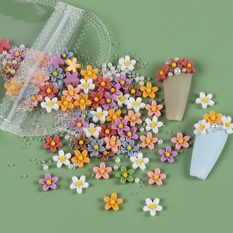 

Wholesale 12Bag 3D 40Pcs Flower Nail Parts Decoration Beads Charms Kawaii Supplies Bulk Supplier