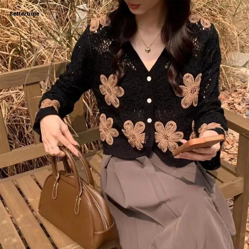 

B36D женский свободный кардиган с открытым спереди, Модный Топ с длинным рукавом, кардиган, свитер