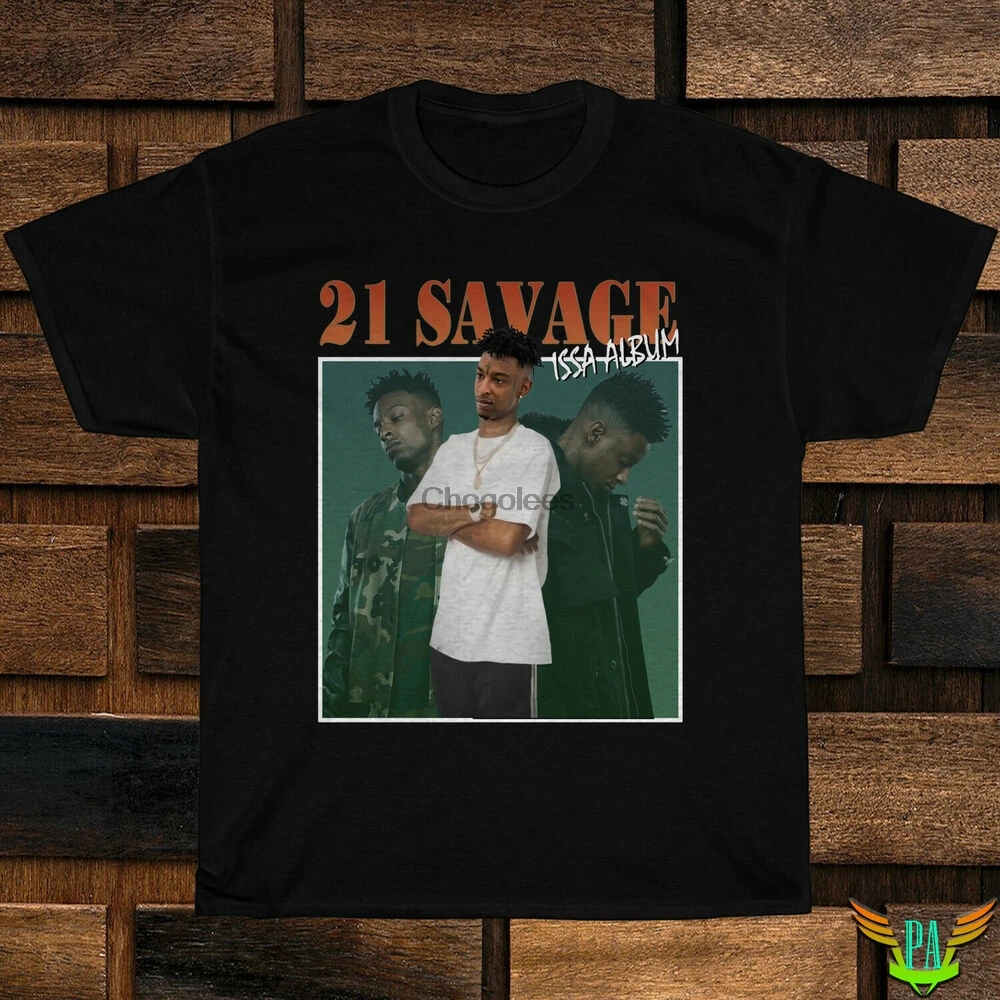 Футболка 21 savage Issa в стиле хип-хоп для мужчин и женщин американская модель |