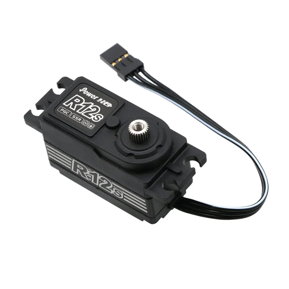 Фото Сервопривод SmCpPower HD R12S 12KG с высоким крутящим моментом, бесщеточный, с металлическим редуктором, 6.0 ~ 8.4В, для радиоуправляемых моделей автомобилей 1/10 №4