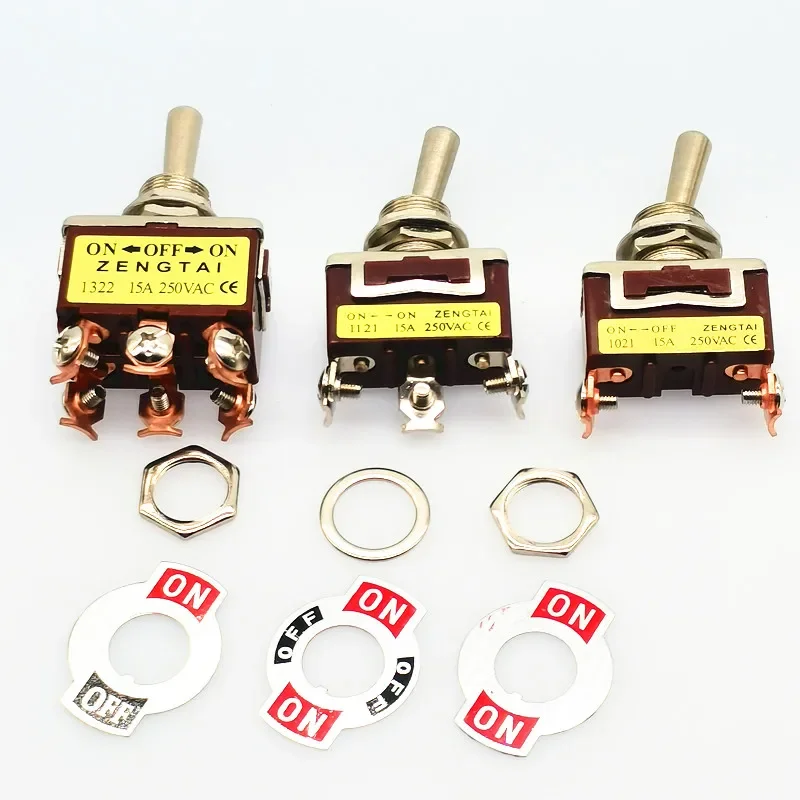 

1PCS E-TEN High-end Mini Auto Toggle Switch AC 250V 16A 2/3/4/6/12 Pin ON-OFF-ON 2/3 Position Silver Contact with Waterproof Cap
