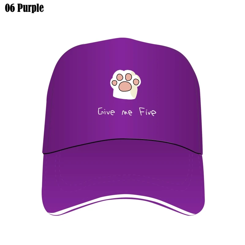 

Give Me Five Paw Print Women Custom Hat Mesh Outdoor Flat Brim Women Bill Hats Ladies Cap Caps Flat Brim Mujer