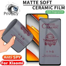 Protectores de pantalla de privacidad de cerámica mate para teléfono, película antiespía para Xiaomi Redmi Note 10, 9, 8 Pro, 10s, 9s, 9T, 8T, 9C, para Poco X3 Pro NFC F3 M3