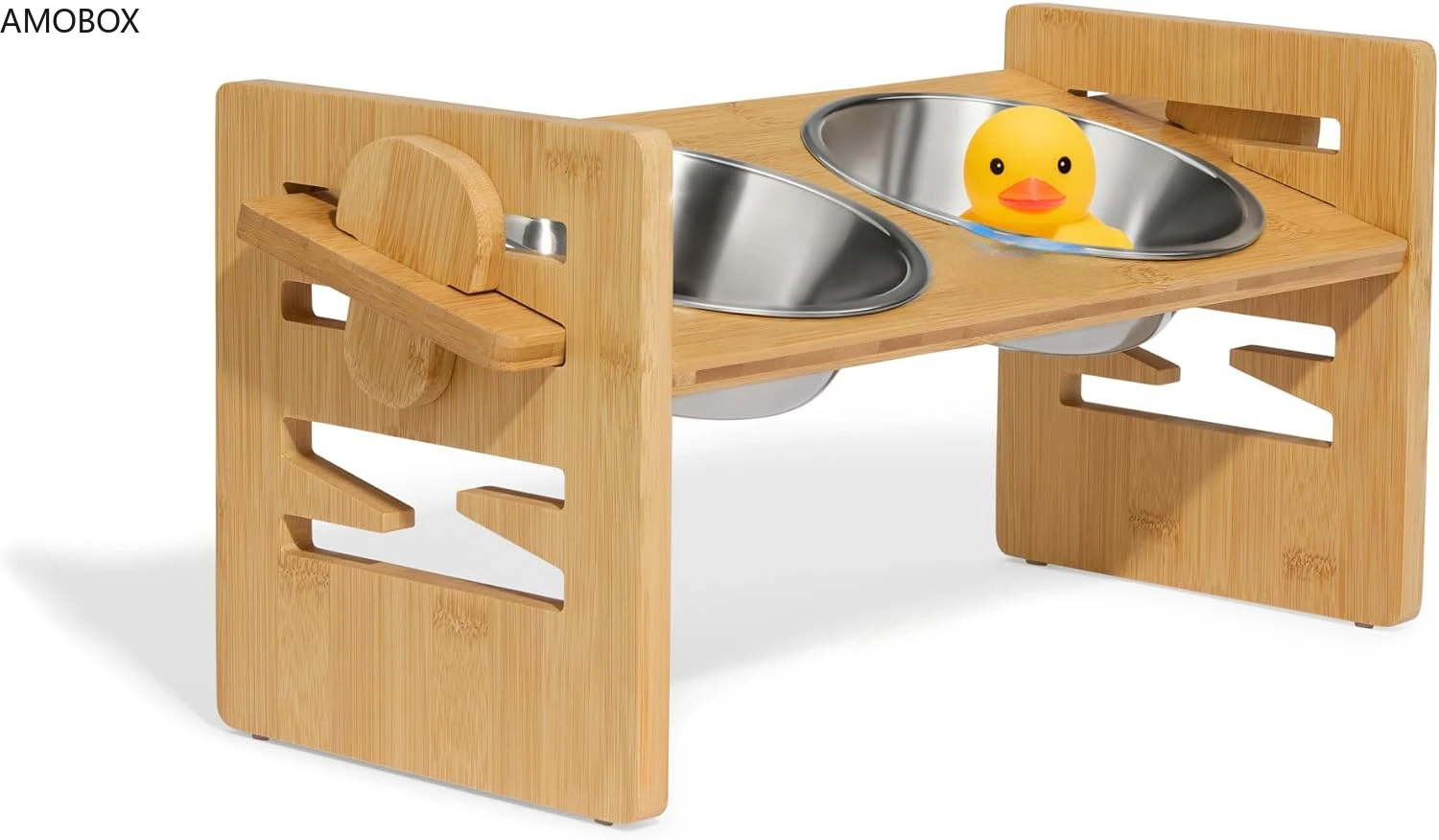 Угловая подставка для домашних животных AMOBOX регулируемая миски из нержавеющей