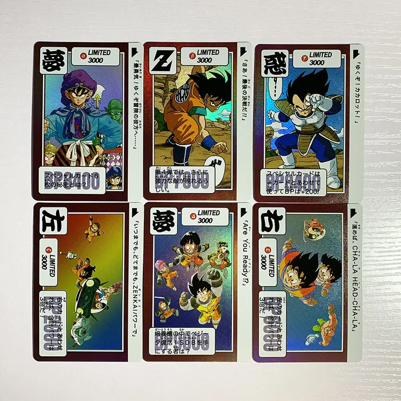 Фото Коллекционная карта Dragon Ball Limited Edition 3000 DIY с светоотражающей сеткой, BP8400, Вегета в западном стиле, Детский Гоку, аниме-карточка-игрушка №3