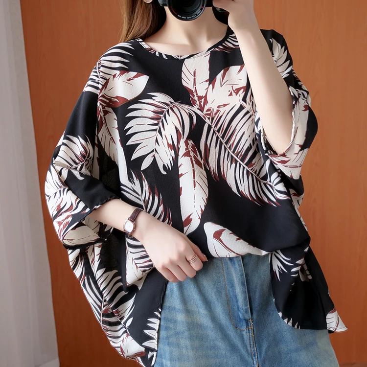 

Kanifio Oversized Women Tshirts Fashion Print Batwing Sleeve Summer T-Shirts Casual Top Tees Loose Shirt Korean Tunic Blusa 1319