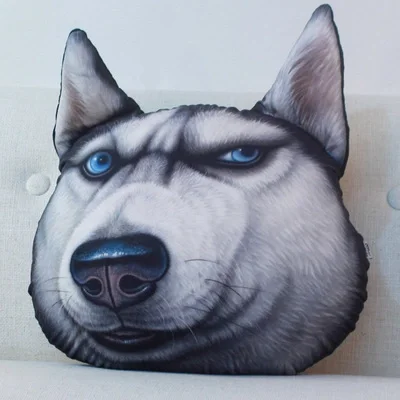 

room decor Husky personality creative 3D printing cartoon husky doge pillow cushion pillow