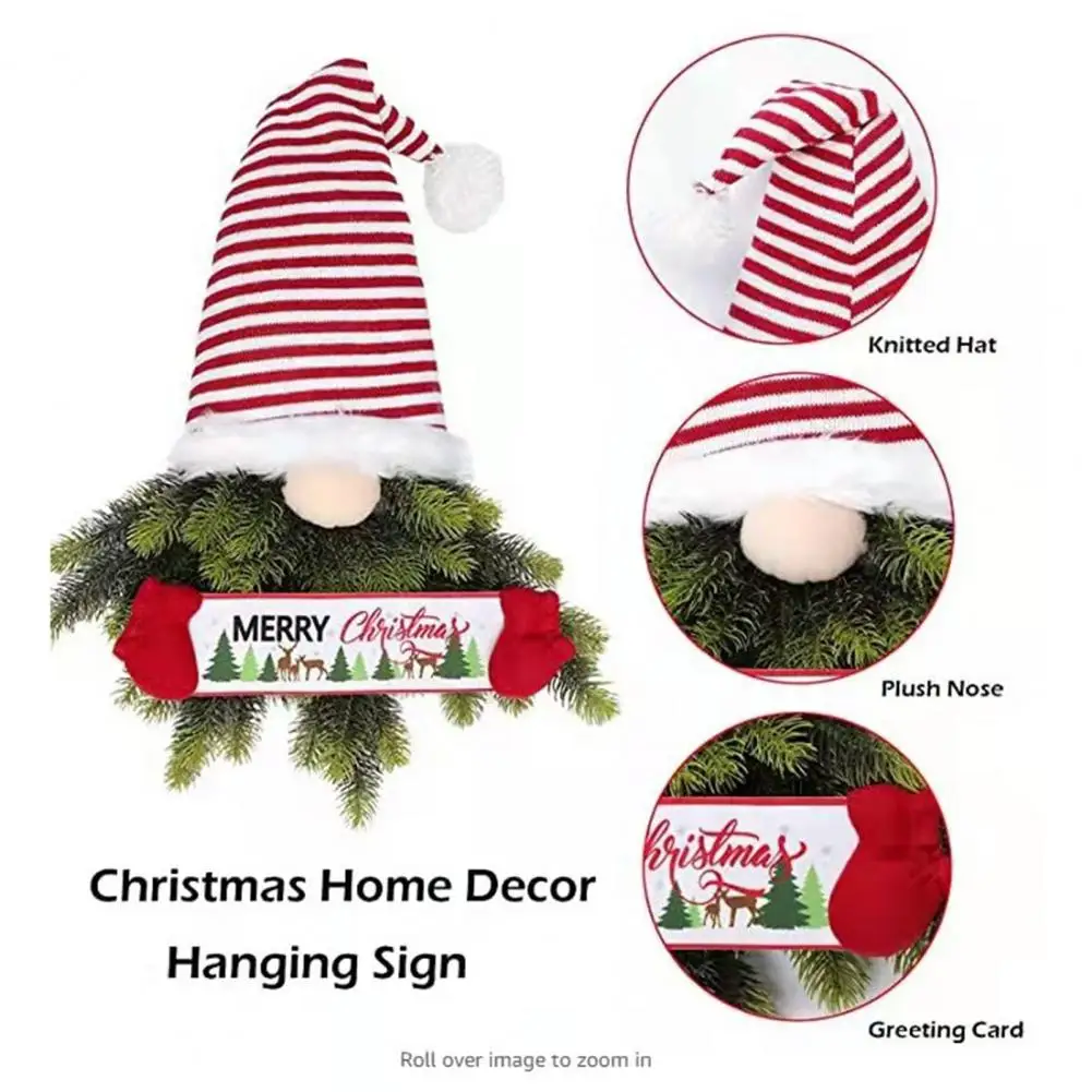 

Exquisite Festive Christmas Door Wreath Pendant Lightweight Dwarf Door Hanging Good-looking Home Decoration
