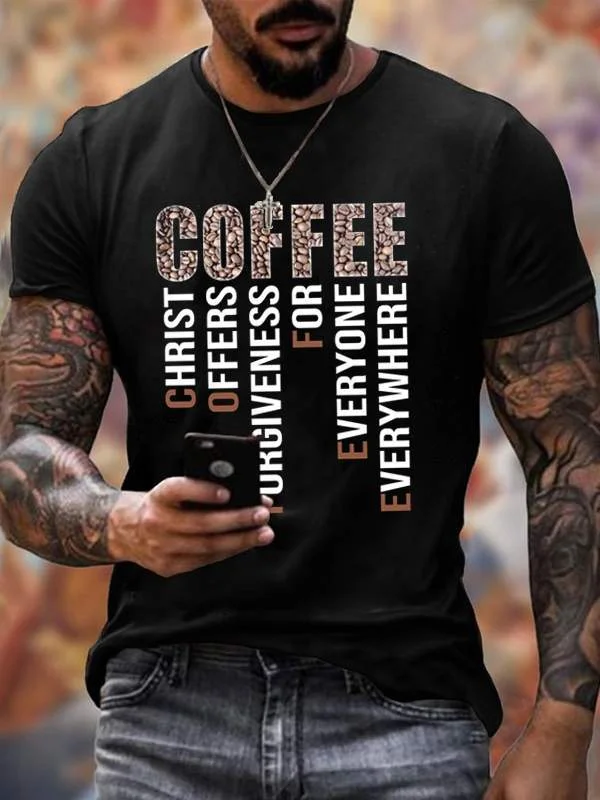 

Christ Offers Forgiveness For Everyone Everywhere Cotton Crew Neck T-Shirt