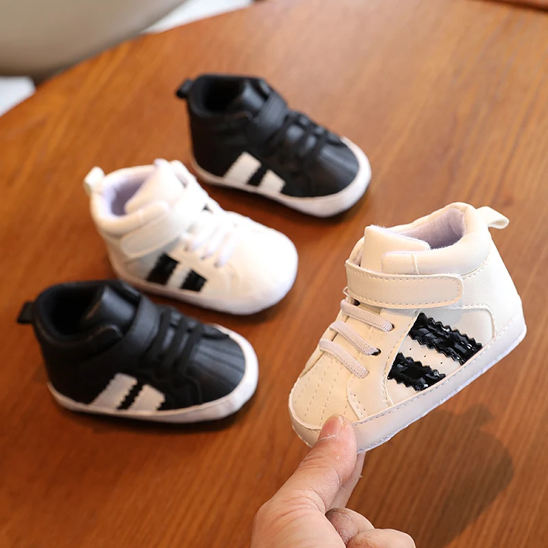 New 0-18M Baby Shoes Boy Newborn Infant Toddler Casual Comfor Cotton Sole Anti-slip PU Leather First Walkers Crawl Crib Shoes images - 6