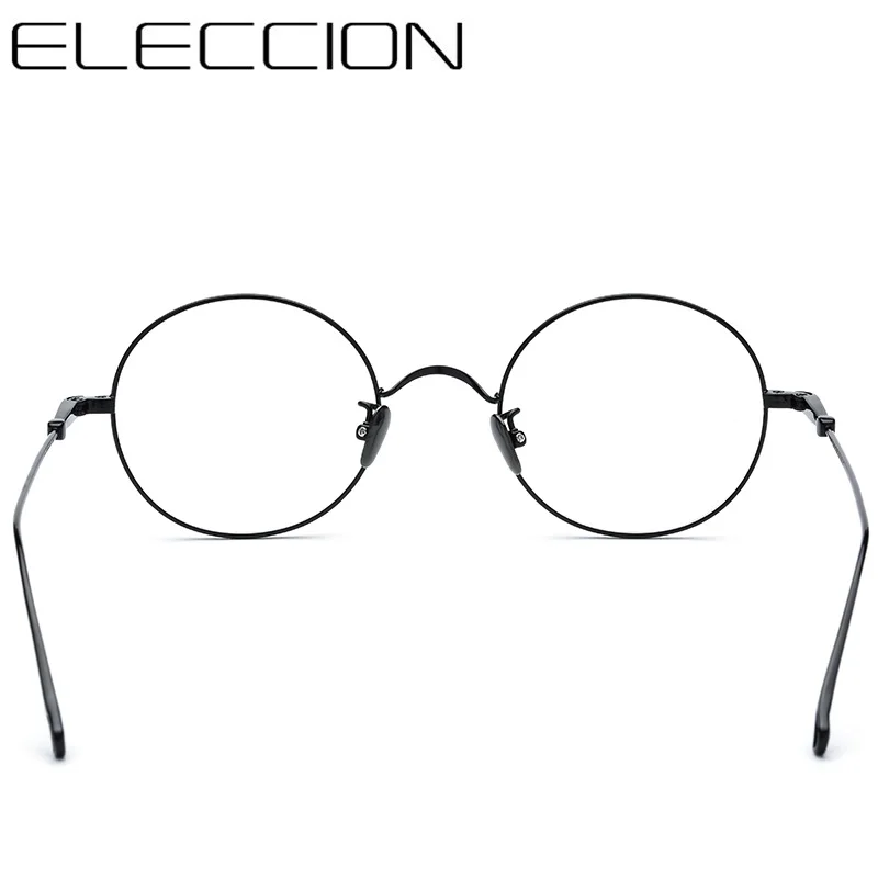 ELECCION японская Ультралегкая титановая оптическая оправа круглая для очков мужчин