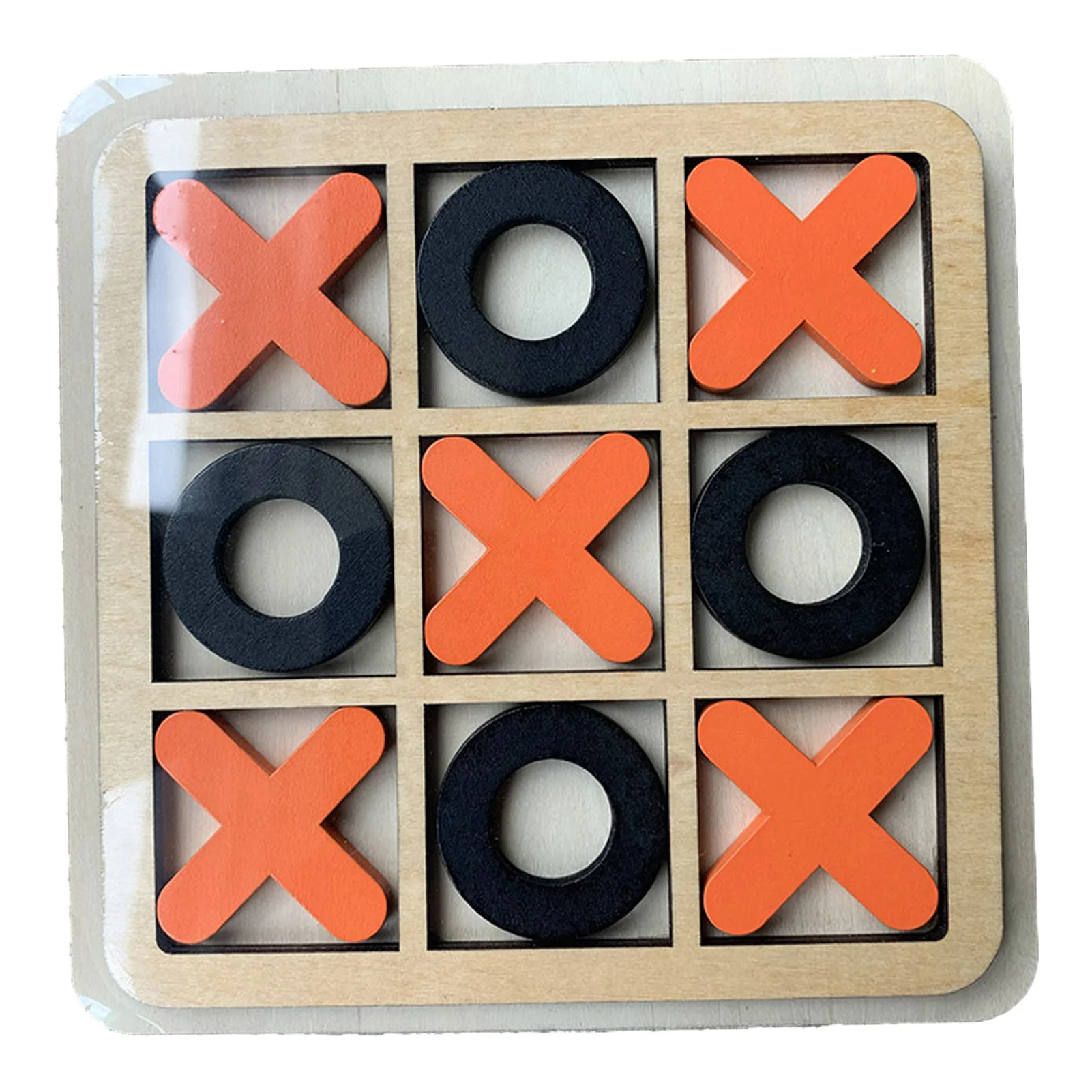 

Tic-Tac-Toe Game Toy Set Mini Wooden Tabletop Board Game Competitive X O Blocks Puzzle Game For Family Party Gift For Kids