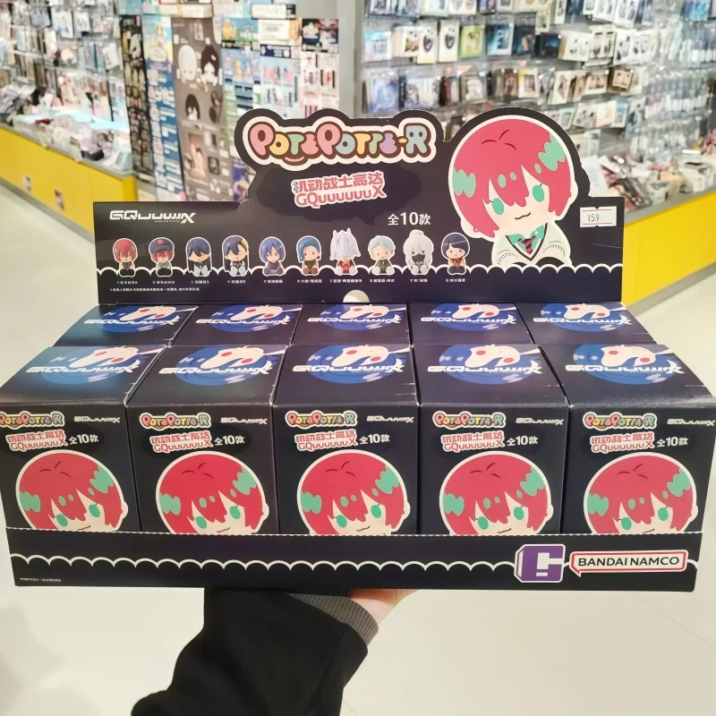 Фото Оригинальная коллекционная фигурка Bandai Gundam Blind Box Pote Potte R GQuuuuuuX с наклоненной головой, настольное украшение для коллекционеров аниме №1
