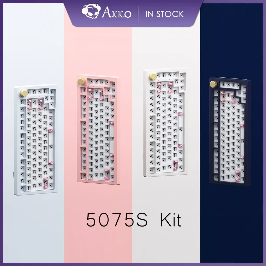 

NEW2023 5075S Kit DIY for Custom RGB Backlit 5-Pin Hotswap Mechanical Gaming Keyboard 75% Layout with Knob Barebone Keyboard
