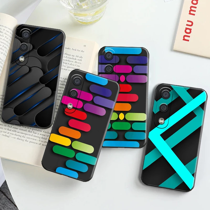 

Colorful Geometric Figures For Samsung A11 A21S A31 A32 A41 A51 A71 A52 A72 4G 5G Phone Case Silicone Cover Liquid Silicon