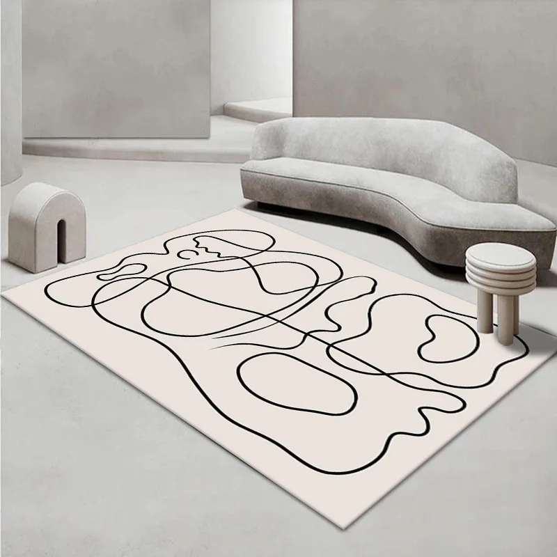

Living Room Carpet Wabi-Sabi Wind Nordic Modern Minimalist Sofa Coffee Table Blanket American Bedroom Carpet Bedside Carpet Mat