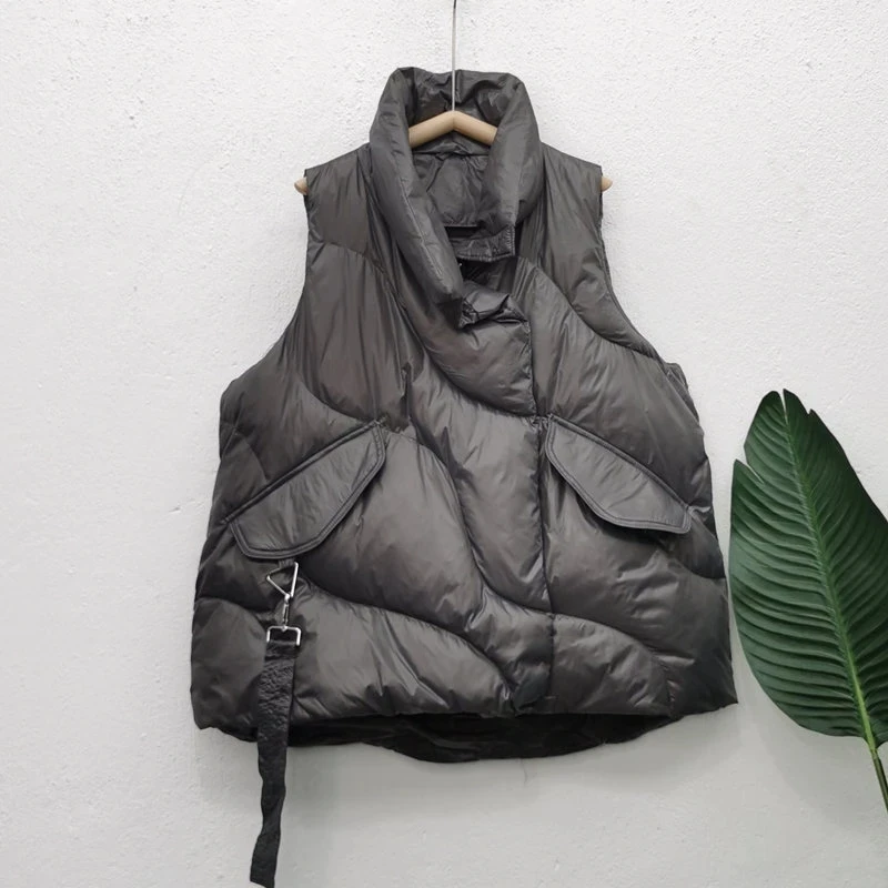 Warm Vest 2023 Windproof Waistcoat Autumn Winter Women Sleeveless Jacket Coat Loose Women Zipper Cotton Down Vest Female Outwear