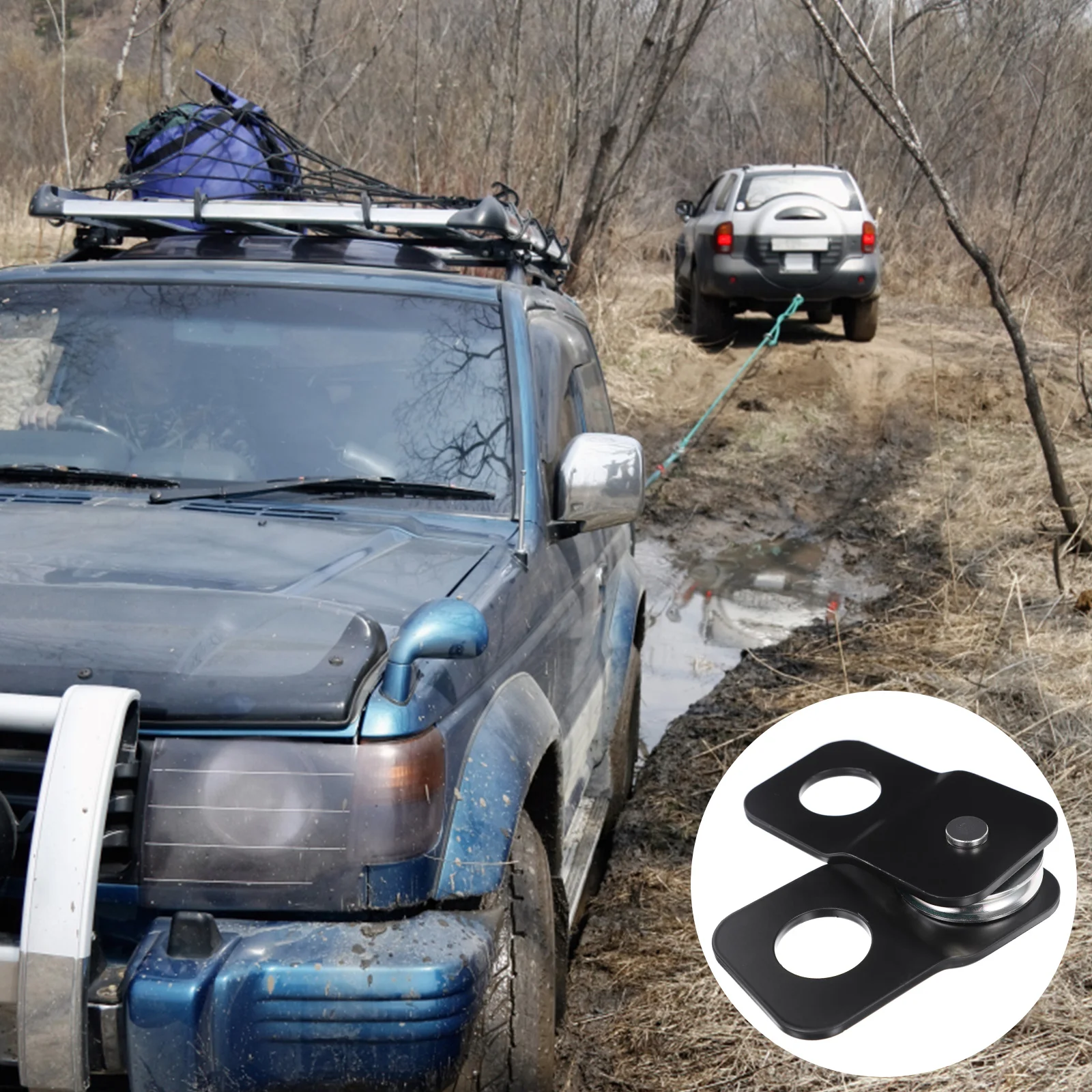 

Car Self-rescue Pulley Towing Tractor Off-Road Recovery Accessory Supply 4 Ton Winch Snatch Block