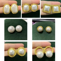 2022cute women earrings gold jeweler gothic accessories large pearl grace womens earrings korean fashion pendientes mujer