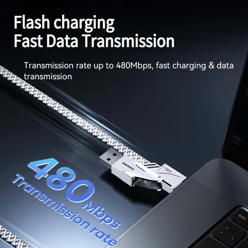 Фото Зарядный кабель Remax RC-C189 65 Вт 4 в 1 USB A C T to Type C Кабели Fast Lightning для HUAWEI Xiaomi Телефон iPhone 15 Pro Max №4