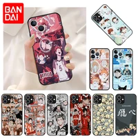 phone case for iphone 13 11 12 pro max mini xr xs se 2022 x 8 7 6 6s plus anime haikyuu volleyball shockproof bumper black cover