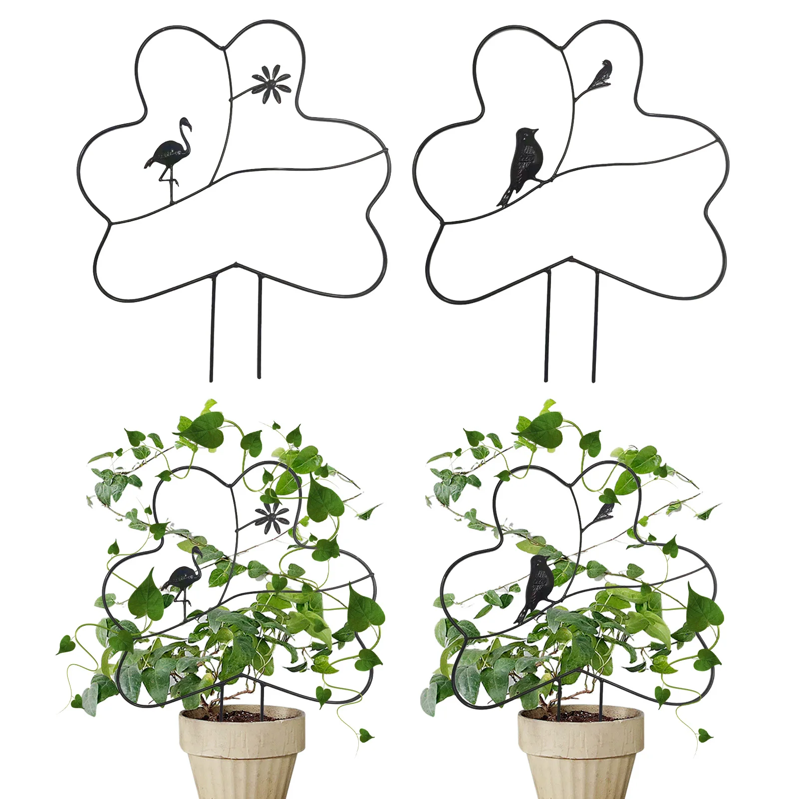 

Metal Plant Trellis Support Wire Decorative Plants Climbing Holder Rack For Potted Plants Flowers Indoor Iron Garden Plant