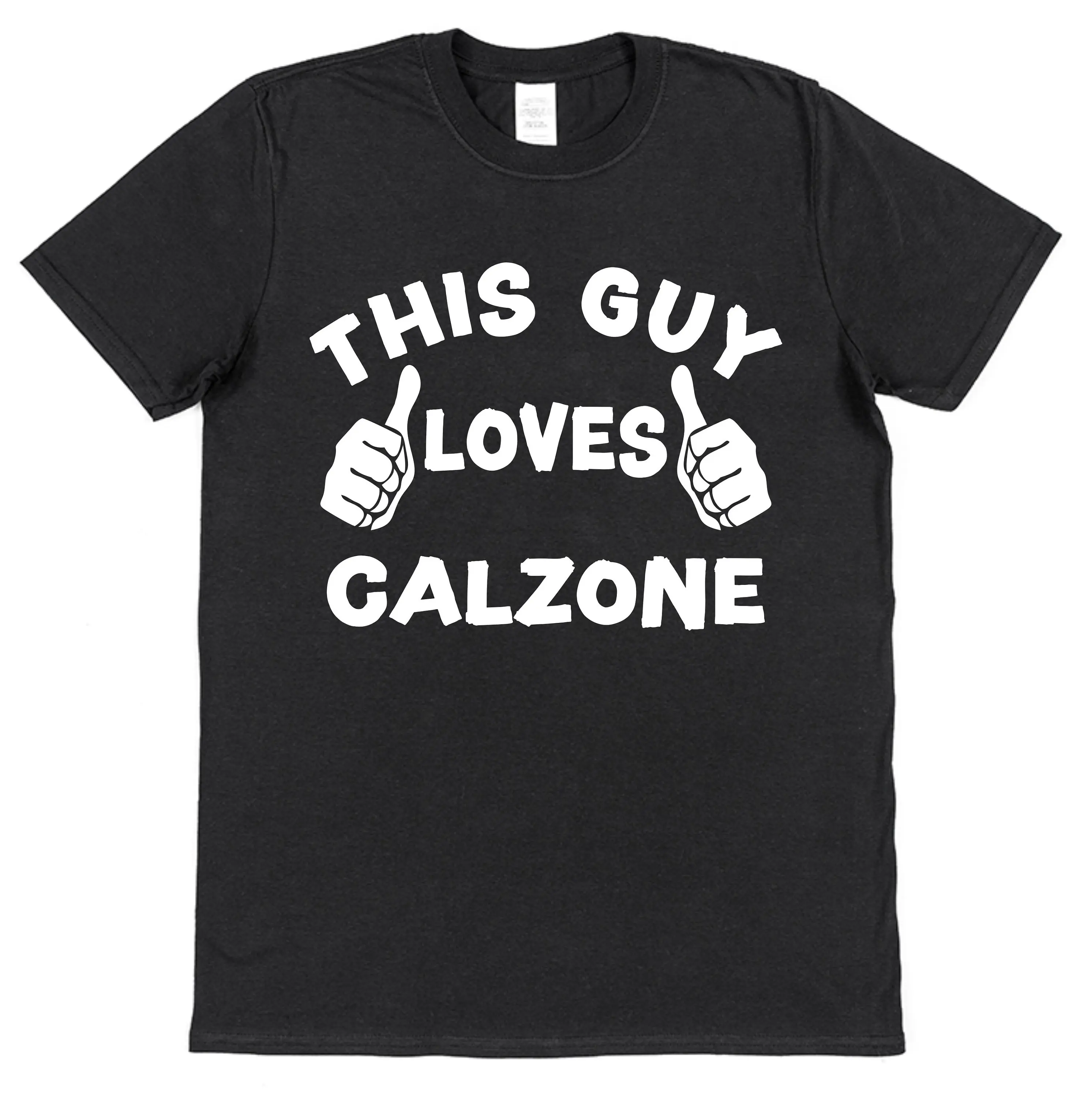 Футболка This Guy OR Girl Loves Calzone для взрослых и детей итальянская одежда любителей еды